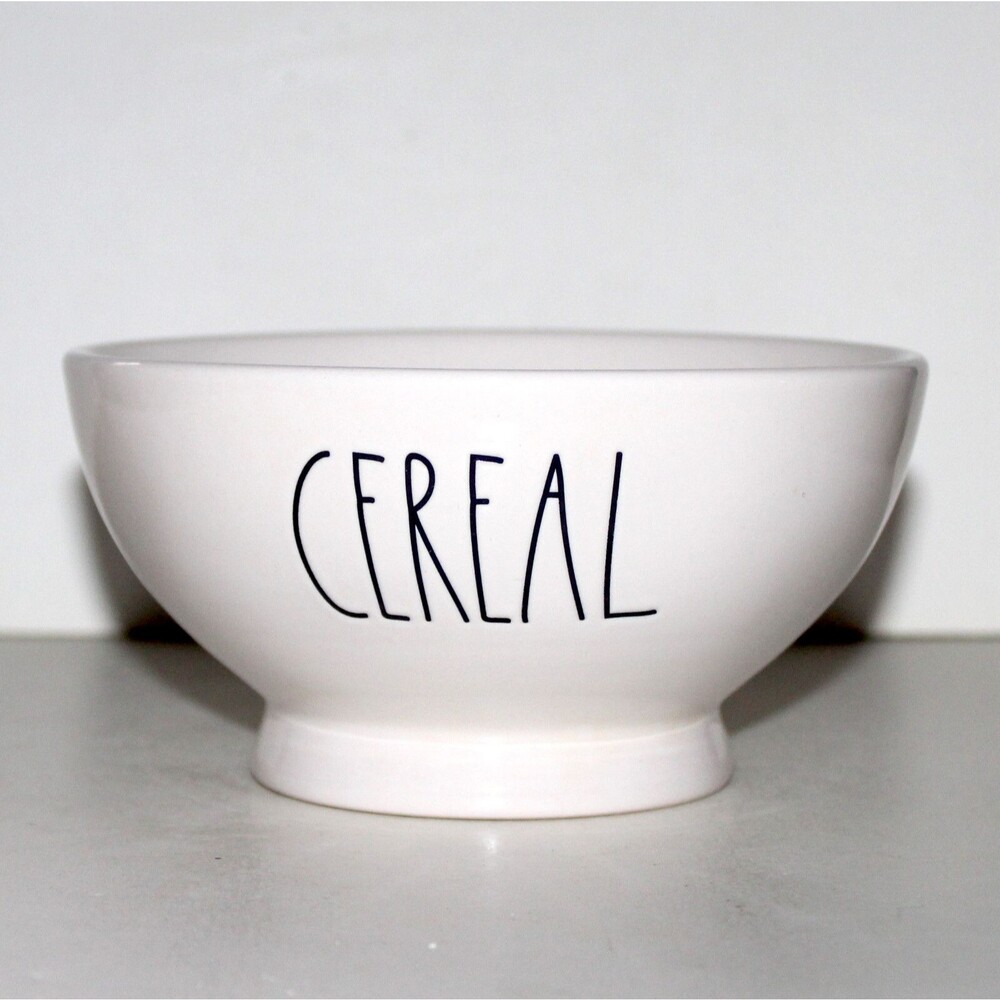 Rae Dunn Cereal Bowl Artisan Collection Magenta white stoneware farmhouse
